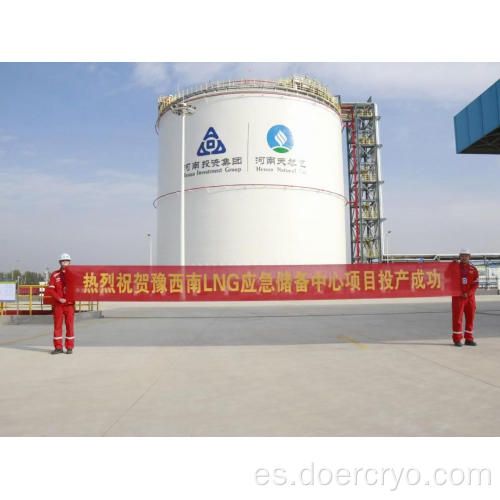 Tanques de almacenamiento criogénico de GNL a gran escala por encima de Grond